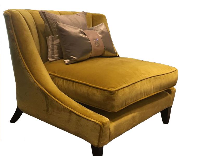 Turche Chair by Beaufort Collection in mustard velvet 2,580